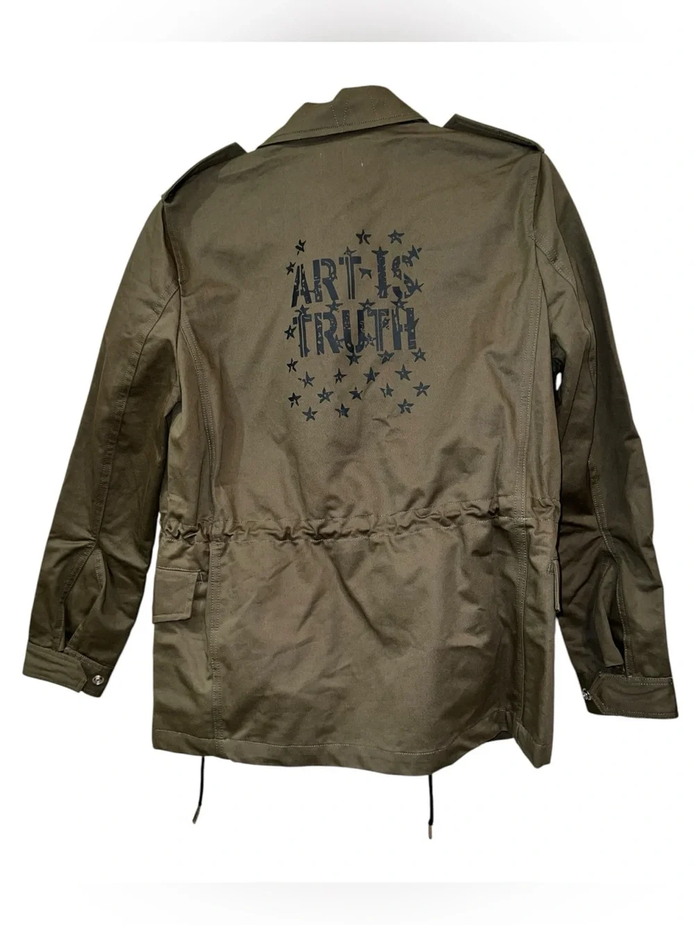 Zadig & Voltaire Kayak Art Is Truth Jacket M Khaki Military Utility NWT $598